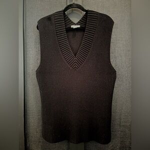 Long, black, H&M sweater vest, size small.